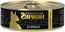 Четвероногий гурман Golden Line Курица натуральная в желе для кошек, 100 гр